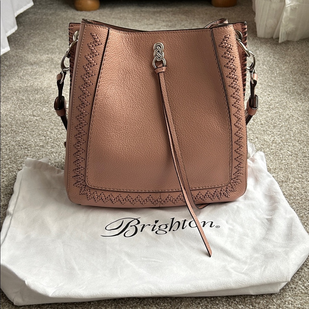 Brighton Georgia Convertible Hobo Bag in Pink Sand